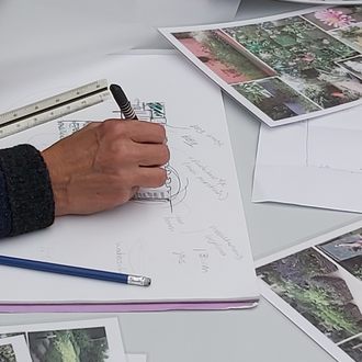 Een gratis schets voor een groene tuin!