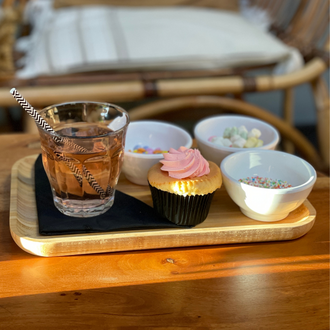 Versier je eigen cupcake in het Tuincafé